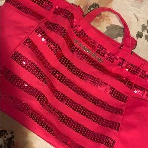 Pink Victoria’s secret tote bag